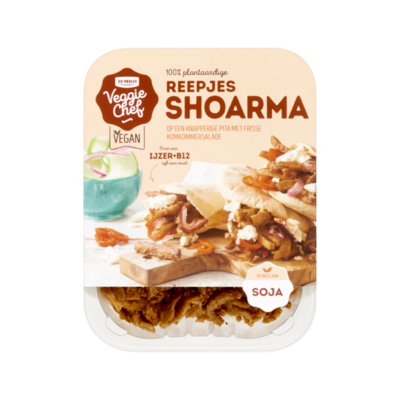Huismerk Veggie Chef Reepjes Shoarma Vegan